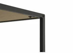 Opbergrek Tower 77x35x185cm - melamine &  metaal - eik