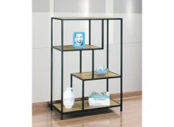 Opbergrek Tower 77x35x114cm - melamine & metaal - wild oak