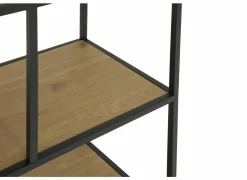 Opbergrek Tower 77x35x114cm - melamine & metaal - wild oak