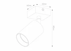 Opbouwspot GU10 - aluminium - wit