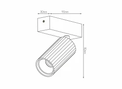 Opbouwspot GU10 - aluminium - wit