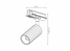 Opbouwspot GU10 - aluminium - wit