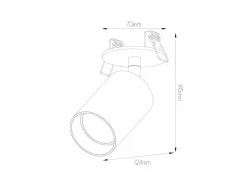 Opbouwspot GU10 - aluminium - zwart