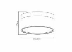 Opbouwspot 24W Ø15,8cm - aluminium - zwart & goud