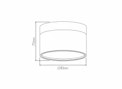 Opbouwspot 12W Ø11,3cm - aluminium - zwart & brons