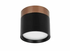 Opbouwspot 7W Ø7,5cm - aluminium - zwart & brons