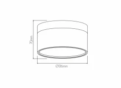 Opbouwspot 18W Ø13,6cm - aluminium - zwart & brons