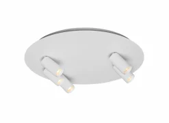 Opbouwspot 5xGU10 - aluminium - wit