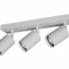 Opbouwspot 3xGU10 - aluminium - wit