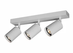 Opbouwspot 3xGU10 - aluminium - wit