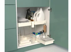 Organizer 2 niveaus 21,5x40,7x34cm - kunststof - beige