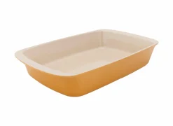 Ovenschaal Fontestic 34x21,5cm - stoneware - goud