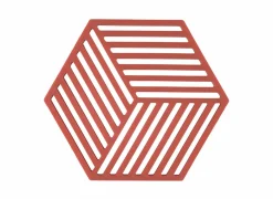 Pannenonderzetter 16x14cm - silicone - burned red