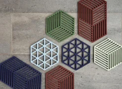 Pannenonderzetter 16x14cm - silicone - grass