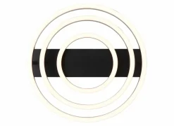 Plafondlamp Pedley 37x38cm - kunststof & aluminium - zwart