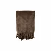 Plaid Florijn 150x200cm - polyester - bruin