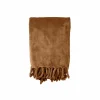 Plaid Florijn 150x200cm - polyester - bruin