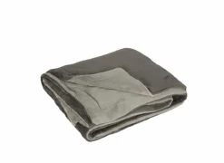 Plaid Kruisem 150x200cm - microvezel - grijs & pastel