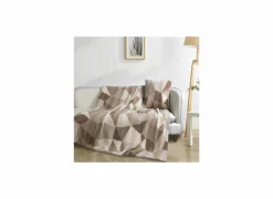 Plaid Porto 150x200cm - polyester - café au lait