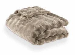 Plaid Wave 150x200cm - polyester - taupe