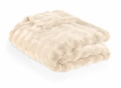 Plaid Wave 150x200cm - polyester - ivoor