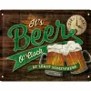 Plakkaat Beer O'Clock 15x20cm - metaal - meerkleurig