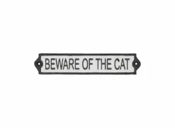 Plakkaat Beware Of The Cat 5,1x25,8cm