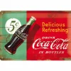 Plakkaat Coca cola 20x30cm - metaal - groen & rood