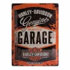 Plakkaat Harley Davidson Garage 40x30cm - metaal - meerkleurig