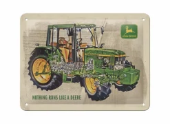 Plakkaat John Deere 15x20cm - metaal - meerkleurig