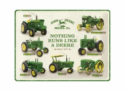 Plakkaat John Deere 40x30cm - metaal - meerkleurig