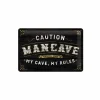 Plakkaat 20x30cm Man Cave