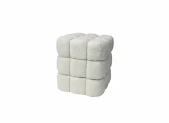 Poef Chimera 36x36x38,5cm - bouclé- creme