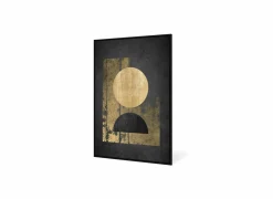 Print op canvas Luna Piena 60x90cm - zwart goud
