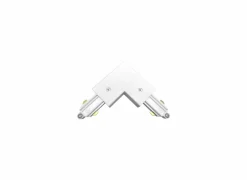 Railverlichting L-connector monofase buiten aarding wit