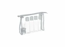 Reisset Flesjes - kunststof - transparant set van 7