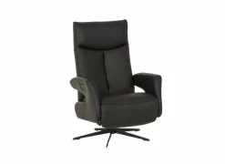 Relaxzetel 8001 elektrisch - leder - zwart