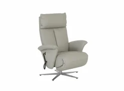 Relaxzetel 7804 elektrisch - leder - grijs