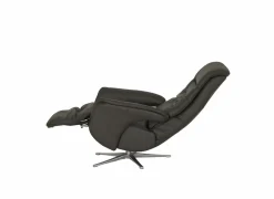 Relaxzetel Adamello elekrisch leder en lederlook bruin