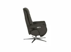 Relaxzetel Adamello elekrisch leder en lederlook bruin