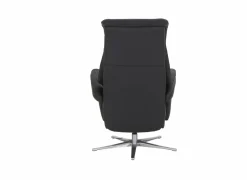 Relaxzetel Adamello elektrisch - lederlook - zwart