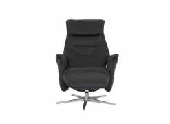 Relaxzetel Adamello elektrisch - lederlook - zwart