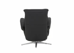 Relaxzetel Adamello elektrisch - lederlook - zwart