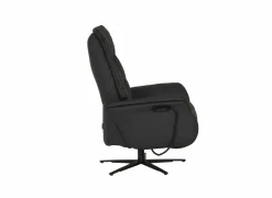 Relaxzetel 7051.57V+Z60 elektrisch - leder - zwart met large zithoogte- en diepte