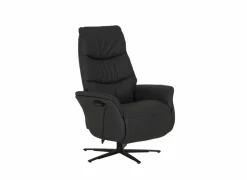 Relaxzetel 7051.76V+Z60 elektrisch - leder - zwart met medium zithoogte- en diepte en tilfunctie