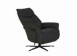 Relaxzetel 7051.76V+Z60 elektrisch - leder - zwart met medium zithoogte- en diepte en tilfunctie