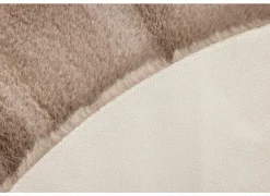 Rond tapijt Serene Ø90cm - nepbont - old rose