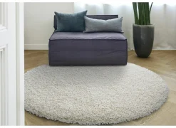 Rond tapijt Twister Ø120cm - polypropyleen - krijtwit