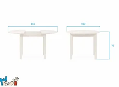 Ronde tafel Coburg 100/140x100cm - melamine - sonoma