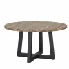Ronde tafel Corniche Ø140cm - sheesham massief - naturel